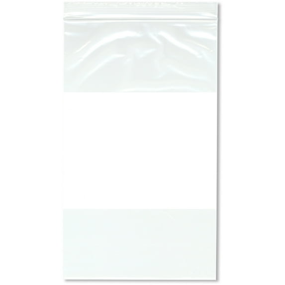 Plymor 6" x 10" (Pack of 200), 2 Mil White-Block Zipper Reclosable Plastic Bags