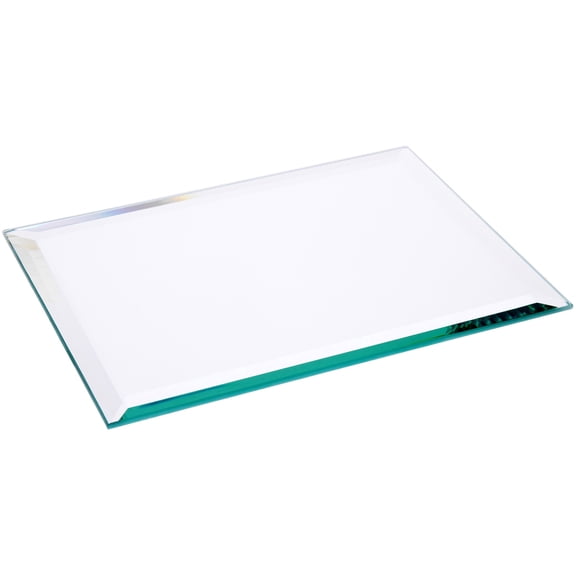 Plymor 6" x 8" Rectangle, 5mm Thick Beveled Glass Mirror, Pack of 6