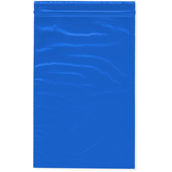 Plymor 6" x 9" (Pack of 100), Blue 2 Mil Zipper Reclosable Plastic Bags