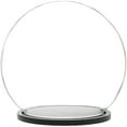 thumbnail image 1 of Plymor 7.5" x 8.5" Glass Display Dome Globe Cloche (Black Acrylic Base), Pack of 2, 1 of 2