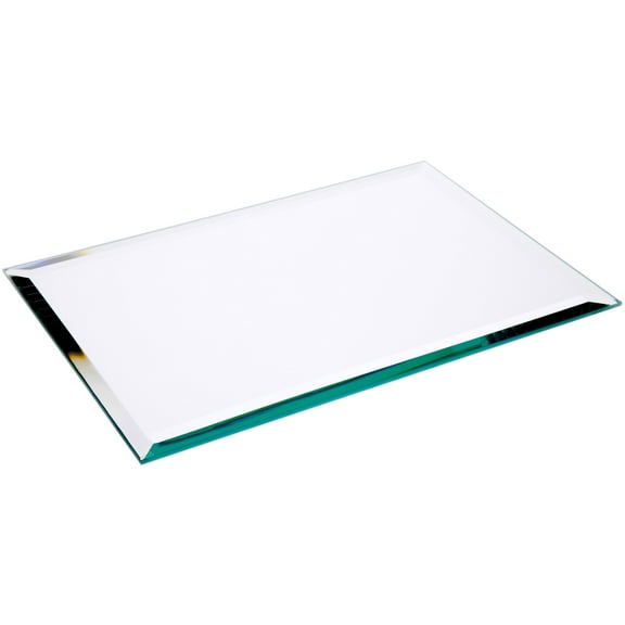 Plymor 7" x 10" Rectangle, 5mm Thick Beveled Glass Mirror, Pack of 6