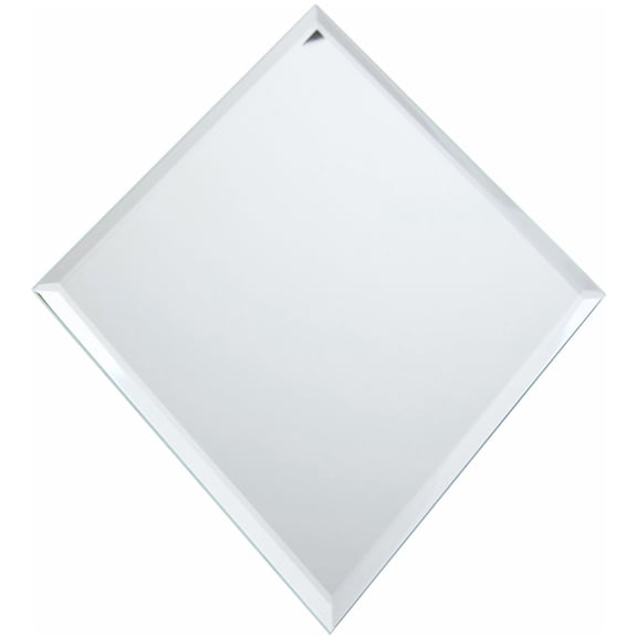 Plymor 7" x 9" Diamond-Shaped, 3mm Thick Beveled Glass Mirror, Pack of 24