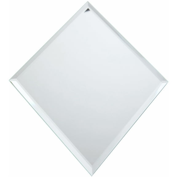 Plymor 7" x 9" Diamond-Shaped, 3mm Thick Beveled Glass Mirror