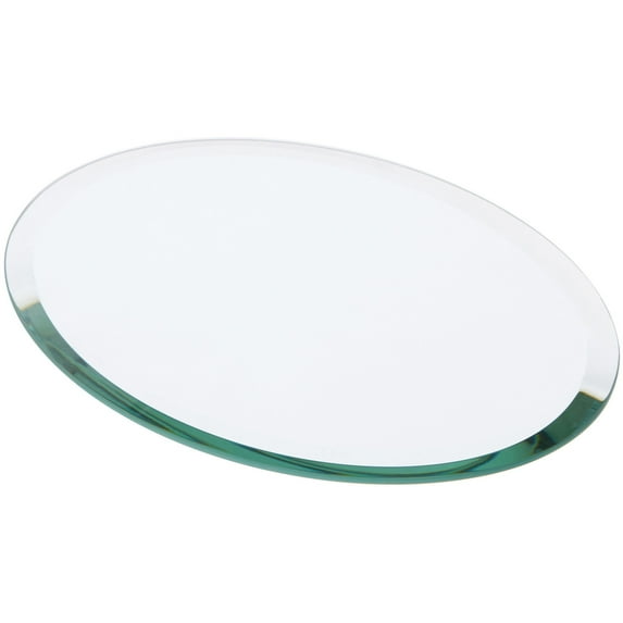 Plymor 7" x 9" Oval, 5mm Thick Beveled Glass Mirror, Pack of 12