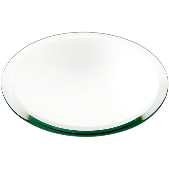 Plymor 8" Round, 5mm Thick Beveled Glass Mirror Circle