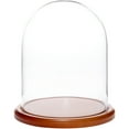 thumbnail image 1 of Plymor 8" x 10.25" Glass Display Dome Cloche (Walnut MDF Base), 1 of 2