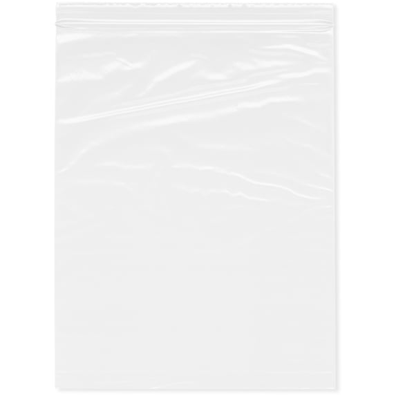 Plymor 8" x 10" (Case of 1,000), White 2 Mil Zipper Reclosable Plastic Bags
