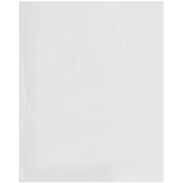 Plymor 8" x 10" (Pack of 100), 6 Mil Flat Open Clear Plastic Poly Bags
