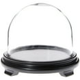 thumbnail image 1 of Plymor 8" x 6.5" Glass Display Dome Cloche (Black Wood Veneer Footed Base), 1 of 1