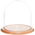 thumbnail image 1 of Plymor 9.75" x 10" Glass Display Dome Cloche (Oak Wood Base), 1 of 1