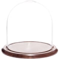 thumbnail image 1 of Plymor 9.75" x 10" Glass Display Dome Cloche (Walnut Base), 1 of 1