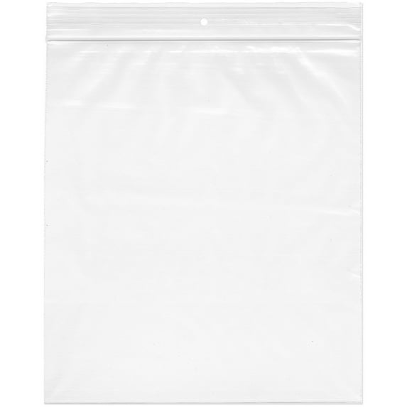 Plymor 9" x 12" (Pack of 100), 2 Mil with Hang-Hole Zipper Reclosable Plastic Bags