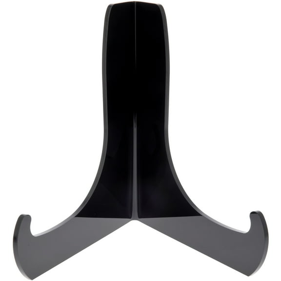 Plymor Black Acrylic 60-Degree Angle Easel With Deep Support Ledges, 7.5" H x 7" W x 5.75" D