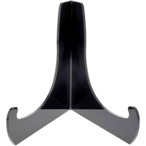 Plymor Black Acrylic 60-Degree Angle Easel With Deep Support Ledges, 9" H x 9" W x 7.25" D (3 Pack)