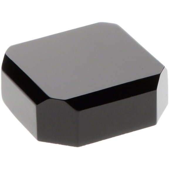 Plymor Black Acrylic Beveled Corner-Cut Display Base, 2" W x 2" D x 0.75" H