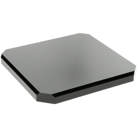 Plymor Black Acrylic Beveled Corner-Cut Display Base, 8" W x 8" D x 0.75" H