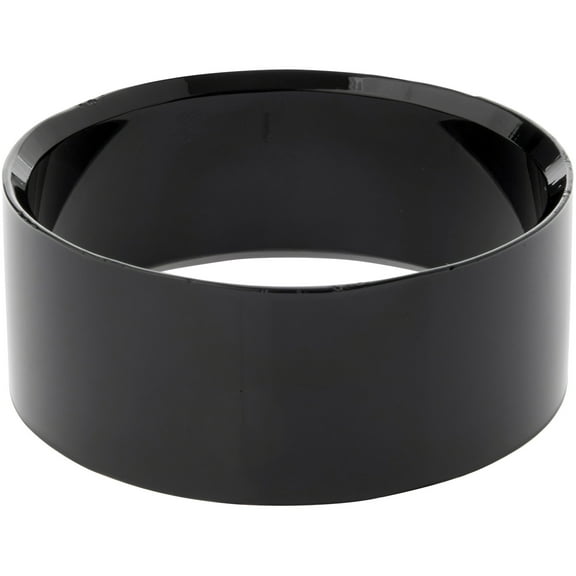 Plymor Black Acrylic Beveled Egg, Marble, Ball or Sphere Display Holder Stand, 1" H x 2.5" W (3 Pack)