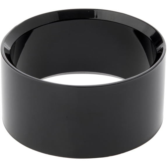Plymor Black Acrylic Beveled Egg, Marble, Ball or Sphere Display Holder Stand, 1" H x 2" W (2 Pack)