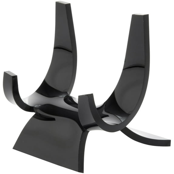 Plymor Black Acrylic Double-Scoop Display Easel, 3" H x 2.875" W x 2.5" D (12 Pack)