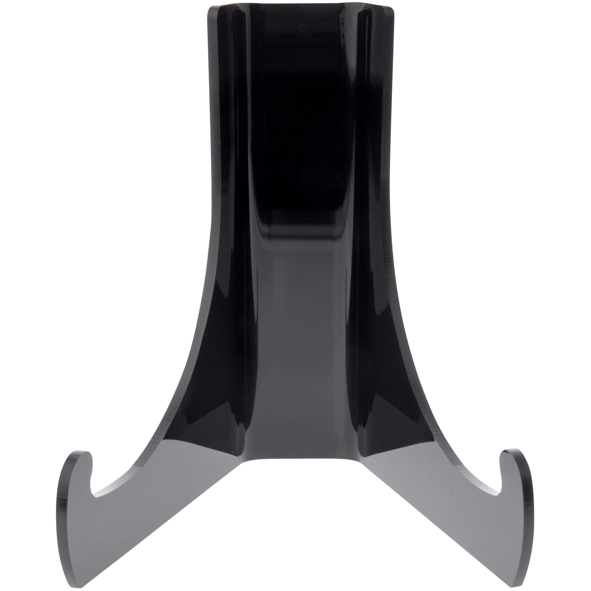 Plymor Black Acrylic Flat Back Easel with Deep Support Ledges, 4.5
