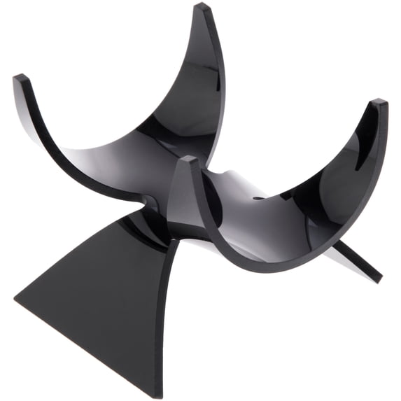 Plymor Black Acrylic Fossil, Mineral or Crystal Display Holder Stand, 2.5" H x 2.875" W x 3" D (6 Pack)