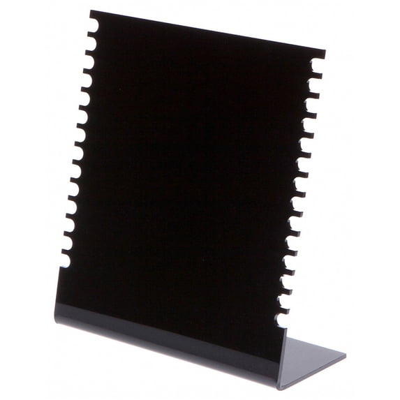 Plymor Black Acrylic Necklace Display Stand With Side Hooks, 10.625" W x 4" D x 11.75" H (6 Pack)
