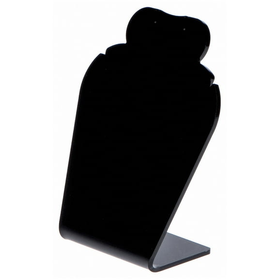 Plymor Black Acrylic Necklace/Earring Combo Display Stand, 4.625" W x 3" D x 5.25" H