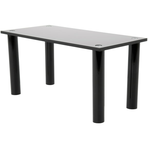 Plymor Black Acrylic Rectangular 4-Leg Display Riser, 4" H x 8" W x 4" D (2 Pack)