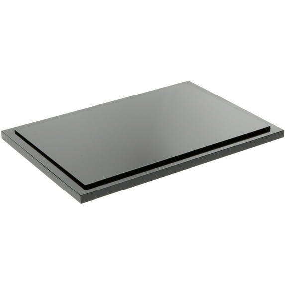 Plymor Black Acrylic Rectangular Display Base, 9.625" W x 6.625" D x 0.4375" H