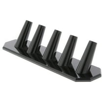Plymor Black Acrylic Ring Finger Display, Five, 8.25" W x 2.25" D x 1.75" H