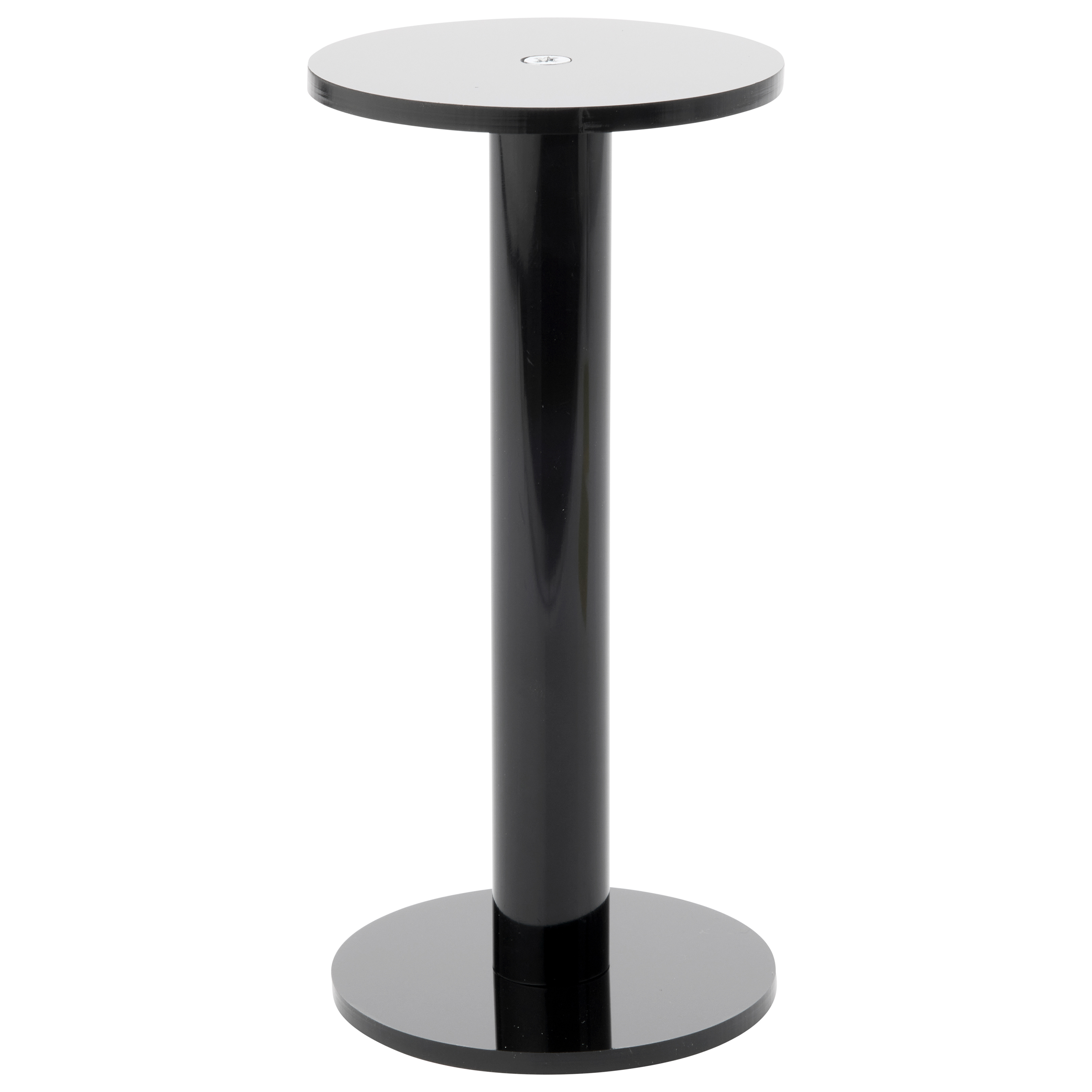 Plymor Black Acrylic Round Barbell Pedestal Display Riser, 6.375