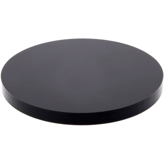 Plymor Black Acrylic Round Standard-Edge Display Base, 2.5" W x 2.5" D x 0.25" H, Pack of 24