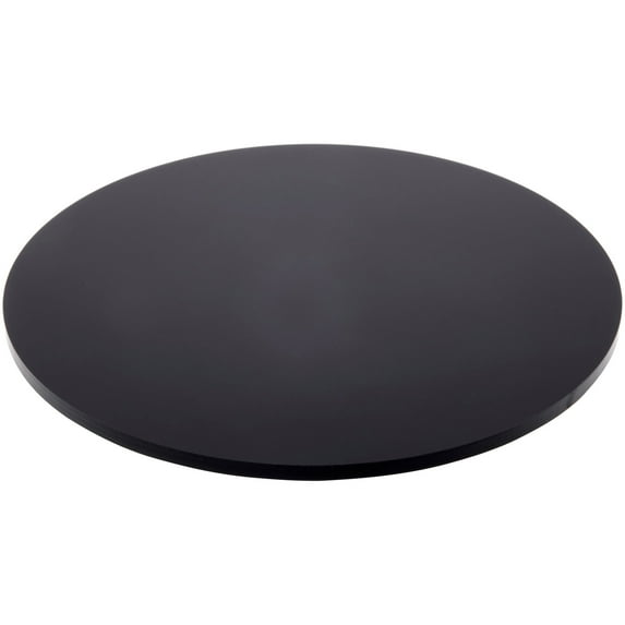 Plymor Black Acrylic Round Standard-Edge Display Base, 7" W x 7" D x 0.25" H