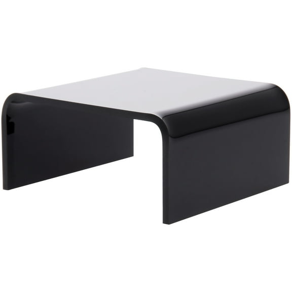 Plymor Black Acrylic Short Square Display Riser, 1.5" H x 3" W x 3" D (1/8" thick)
