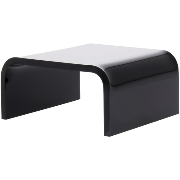 Plymor Black Acrylic Short Square Display Riser, 1" H x 2" W x 2" D (3/32" thick) (6 Pack)