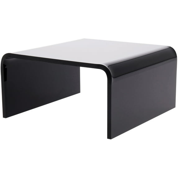 Plymor Black Acrylic Short Square Display Riser, 2.5" H x 5" W x 5" D (3/16" thick) (3 Pack)