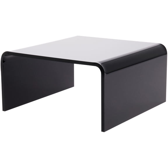 Plymor Black Acrylic Short Square Display Riser, 3" H x 6" W x 6" D (3/16" thick) (12 Pack)