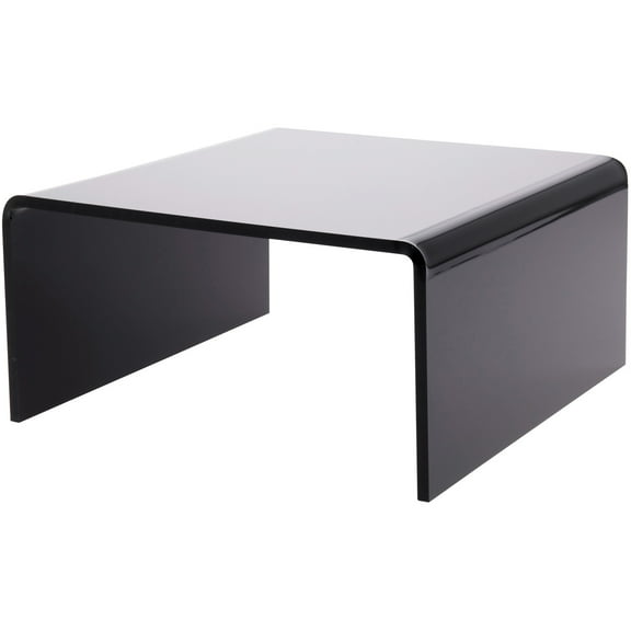 Plymor Black Acrylic Short Square Display Riser, 4" H x 8" W x 8" D (1/4" thick) (6 Pack)