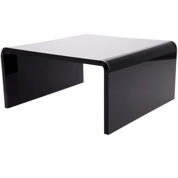 Plymor Black Acrylic Short Square Display Riser, 5" H x 10" W x 10" D (3/8" thick)