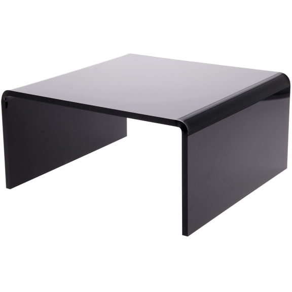 Plymor Black Acrylic Short Square Display Riser, 6" H x 12" W x 12" D (3/8" thick)