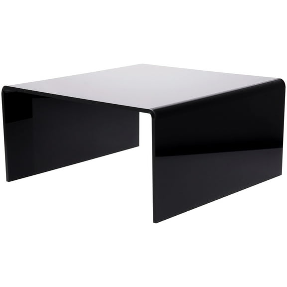 Plymor Black Acrylic Short Square Display Riser, 9" H x 18" W x 18" D (3/8" thick)