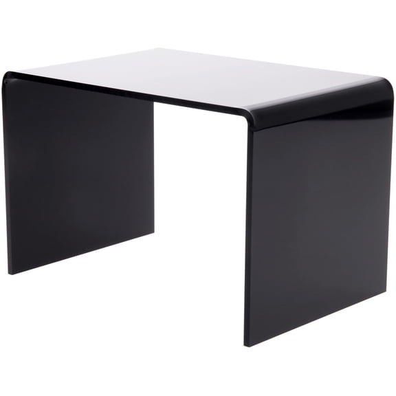 Plymor Black Acrylic Small Rectangular Display Riser, 5" H x 7.5" W x 5" D (3/16" thick)