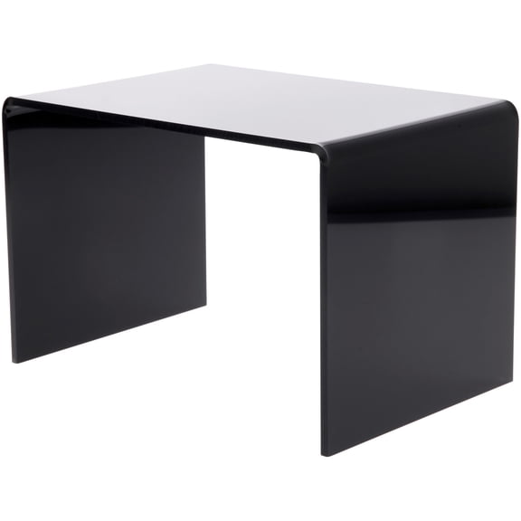 Plymor Black Acrylic Small Rectangular Display Riser, 7" H x 10.5" W x 7" D (1/4" thick) (2 Pack)
