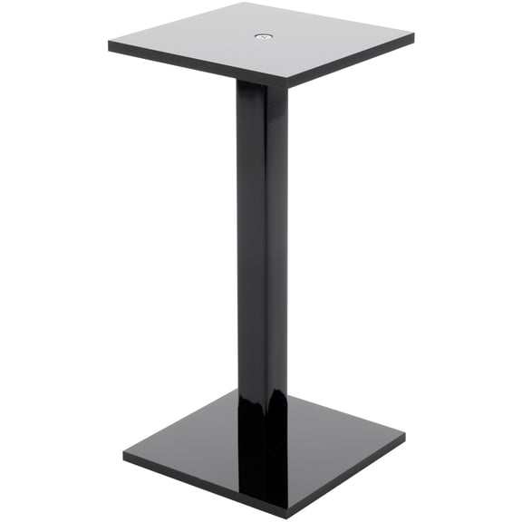 Plymor Black Acrylic Square Barbell Pedestal Display Riser, 8.5" H x 4" W x 4" D (1/4" thick) (2 Pack)