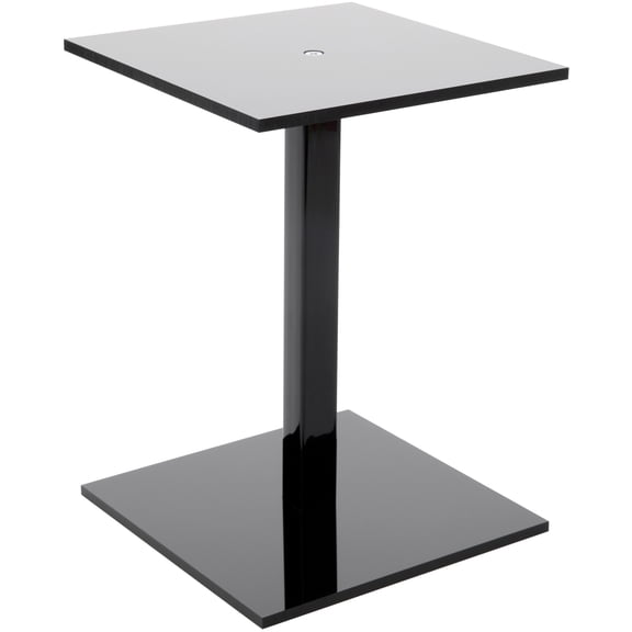 Plymor Black Acrylic Square Barbell Pedestal Display Riser, 8.5" H x 6" W x 6" D (1/4" thick)