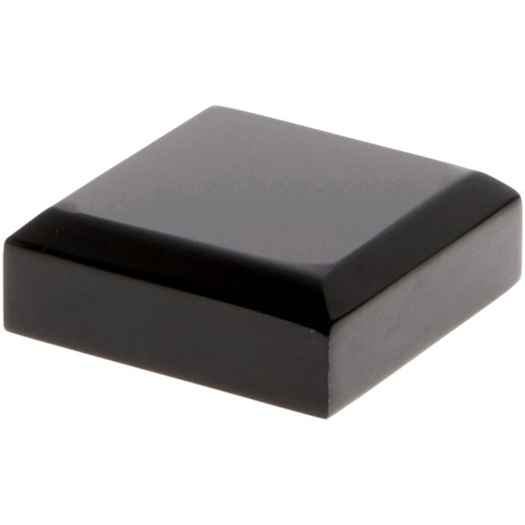 Plymor Black Acrylic Square Beveled Display Base, 2" W x 2" D x 0.75" H