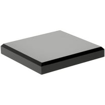 Plymor Black Acrylic Square Beveled Display Base, 5" W x 5" D x 0.75" H