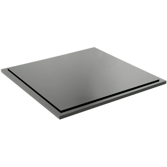 Plymor Black Acrylic Square Display Base, 12.625" W x 12.625" D x 0.4375" H