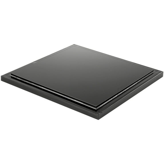 Plymor Black Acrylic Square Display Base, 6.625" W x 6.625" D x 0.4375" H, Pack of 3