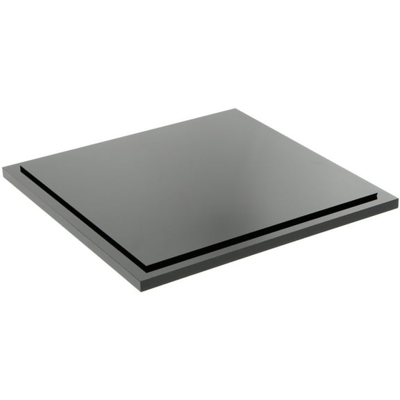 Plymor Black Acrylic Square Display Base, 8.625" W x 8.625" D x 0.4375" H